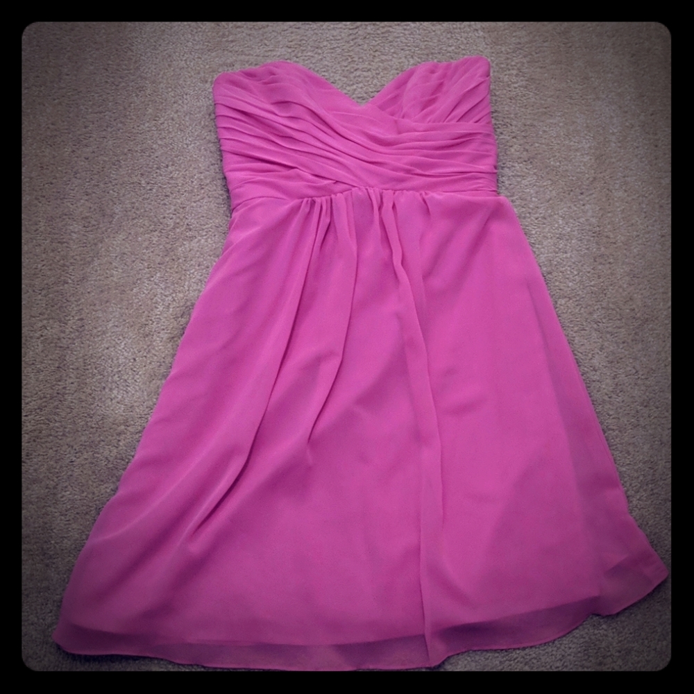 Alfred Angelo chiffon strapless dress EUC